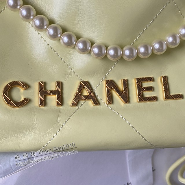 Chanel專櫃新款23S珍珠購物包 AS3980 香奈兒經典黑色款迷你版mini22bag手袋 djc5378